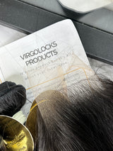 UK Customised Raw Luxury Natural Human hair HD Closure - Natural black colour
