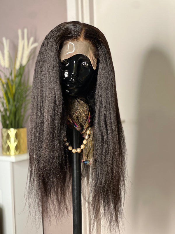  A 20 inch straight 6x6 closure or mini frontal wig is a type of hairpiece that is perfect for those seeking a natural-looking hairline and voluminous crown. Measuring six by six inches, this closure offers a generous coverage area, making for a fuller, bouncier look.  Upon touch, the strands feel thick, yet silky, and run smoothly through the fingers. 