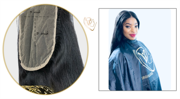 Customised 100% Remy human hair Swiss lace Closure 5x5