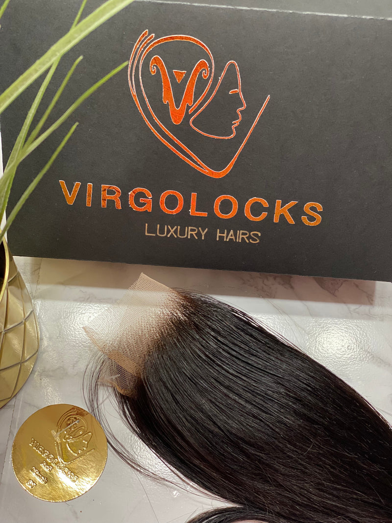 Customised 100% Remy human hair Swiss lace Closure 6x6