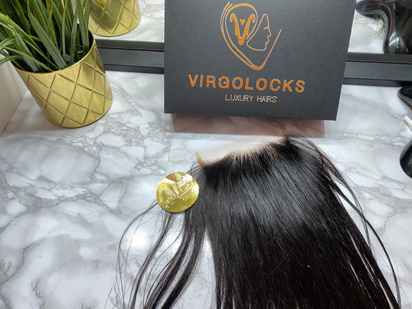Customised 100% Remy human hair Swiss lace Closure 6x6