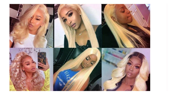 UK Customised 100% Remy human hair #613 Blonde Colour Swiss Lace Frontal/Closure