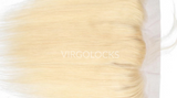 UK Customised 100% Remy human hair #613 Blonde Colour Swiss Lace Frontal/Closure